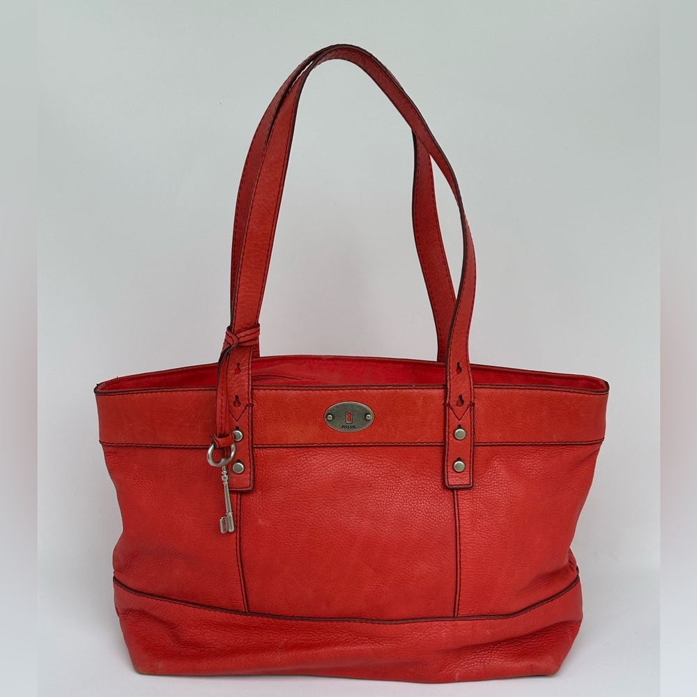 Fossil, Red Leather Tote